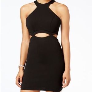 Macy’s Speechless Black Bodycon Mini Dress with Cutouts at Hip